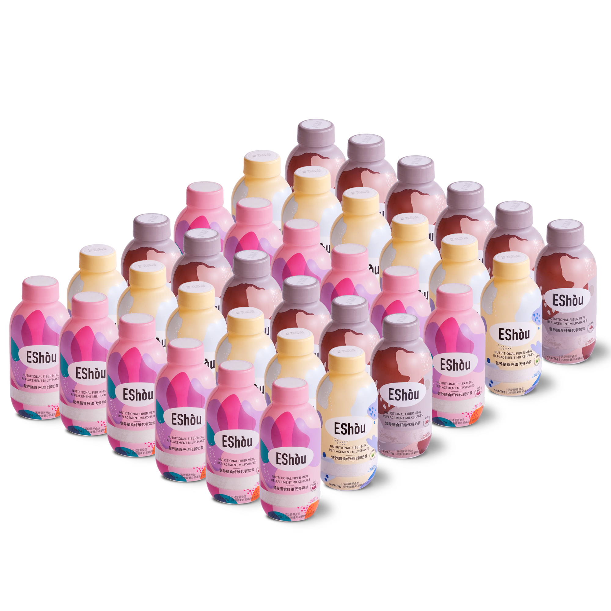 Eshòu营养膳食纤维代餐奶昔 3种口味75g*36瓶